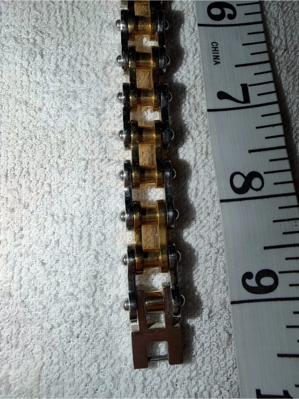 Two-Tone Men’s Link Bracelet - Gold and Silver